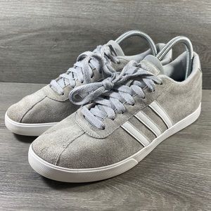 adidas Courtset Low Trainers Gray/White Sz 8.5